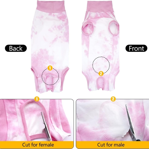 Small Pet Recovery Bodysuit / Onesie After Surgery / Wounds / Anti-Licking - Picture 4 of 10